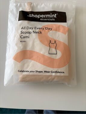 Shapermint All Day Everyday Scoop Neck Cami XL Chai NWT